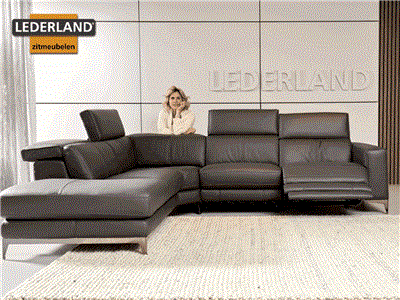 Lederland ROTTERDAM Showroommodel Archie hoekopstelling incl. 1 elektr. relax